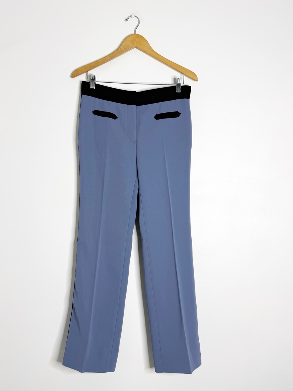 Coach Women’s Size 4 Blue Black Trouser Pants Wide Leg NWT